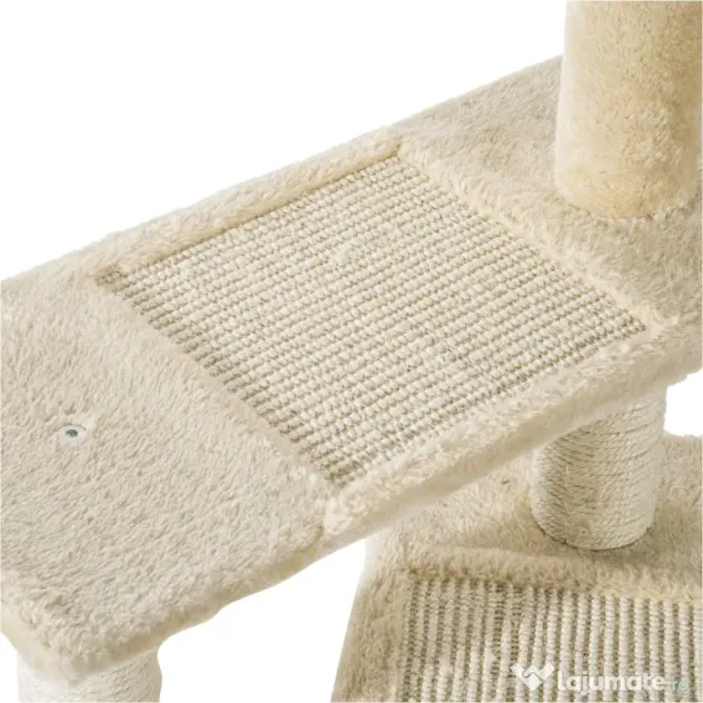 PawHut Ansamblu de Joacă Multinivel pentru Pisici cu Stâlp Zgâriat Sisal 50x50x100cm | Aosom Romania