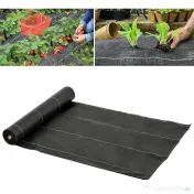 Outsunny Foaie Neagra de Mulci 50x2m pentru Gradina, Sera, Gradina Drenaj 