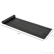 Outsunny Foaie Neagra de Mulci 50x2m pentru Gradina, Sera, Gradina Drenaj 