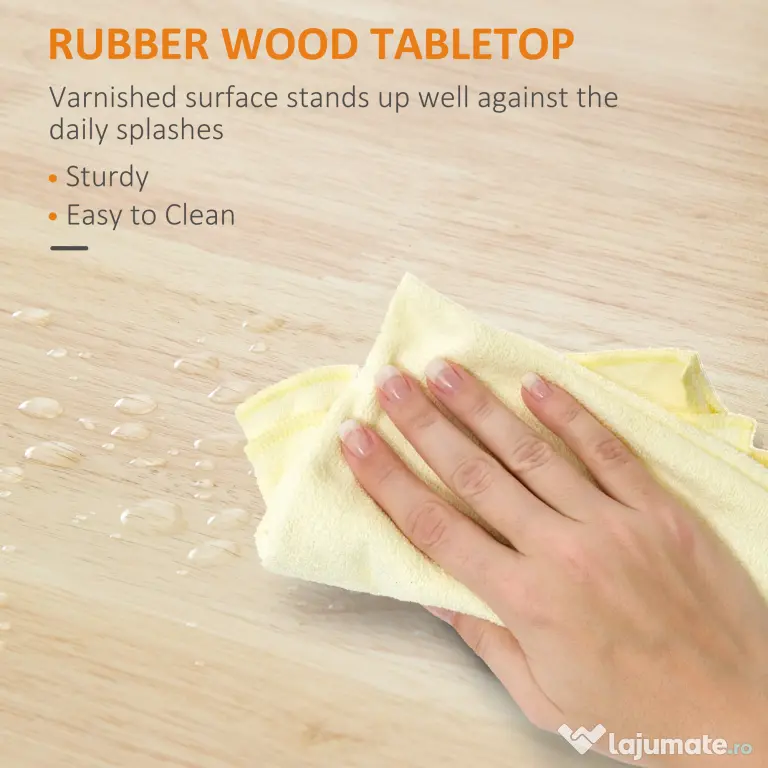 HOMCOM Carucior de Bucatarie din Lemn cu Sertar, Dulapior si Etajere cu Roti, 83x45x88cm, Negru