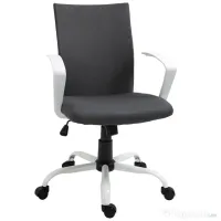 Vinsetto Scaun de Birou Ergonomic și Pivotant pentru Birou, Gri Închis | Aosom Romania