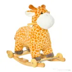 Homcom Cal Balansoar Copii – Girafa cu Roti & Sunete Interactive