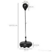 HOMCOM sac de box, 45x45x133-151cm, auriu 