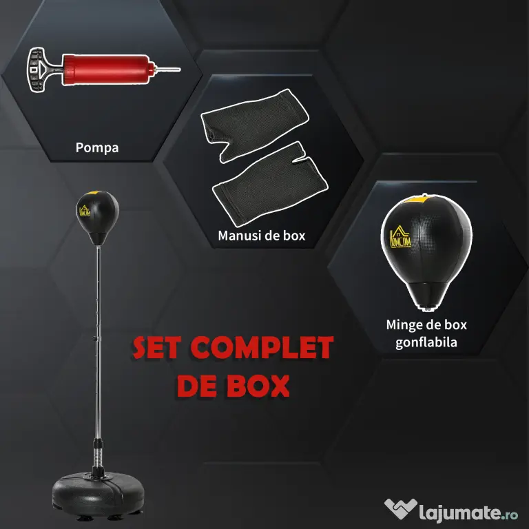 HOMCOM sac de box, 45x45x133-151cm, auriu
