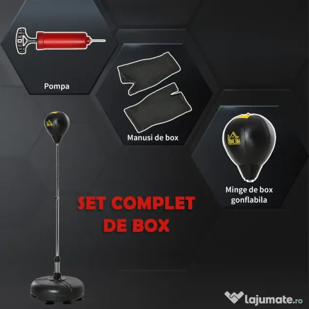 HOMCOM sac de box, 45x45x133-151cm, auriu