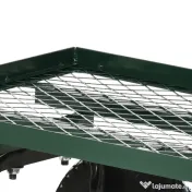 Outsunny Cărucior de grădină din oțel cu capacitate de 150 kg și mâner acoperit, 94x48.5x100 cm, negru și verde 