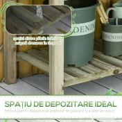 Outsunny Jardiniera Inaltata din Lemn cu Picioare si Polita Inferioara pentru Gradina si Balcon 91x51x76cm 