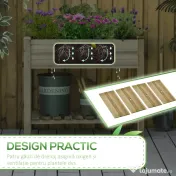 Outsunny Jardiniera Inaltata din Lemn cu Picioare si Polita Inferioara pentru Gradina si Balcon 91x51x76cm 