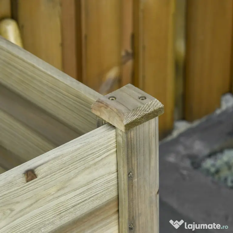 Outsunny Jardinieră Inălțată din Lemn cu Raft Inferior, Ideală pentru Grădină și Balcon, Suport pentru Plante, 91x51x76 cm | Aosom Romania