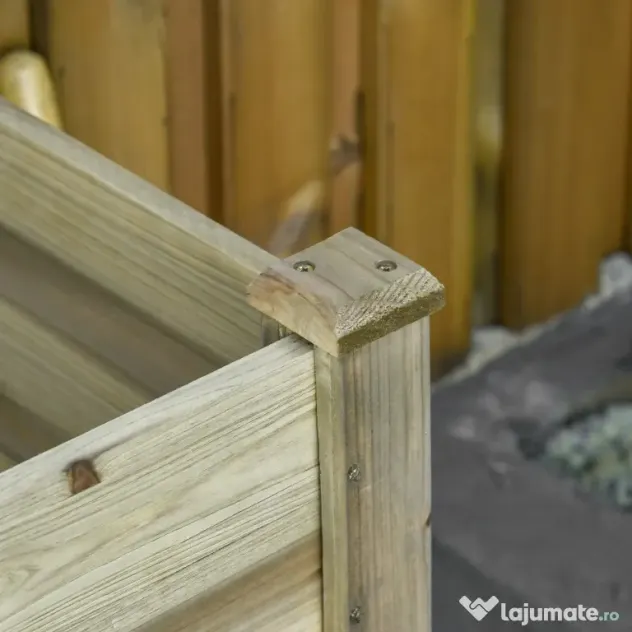 Outsunny Jardinieră Inălțată din Lemn cu Raft Inferior, Ideală pentru Grădină și Balcon, Suport pentru Plante, 91x51x76 cm | Aosom Romania