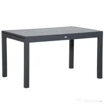 Masa de Gradina Extensibila Outsunny pentru 8-10 Persoane cu Structura din Aluminiu, 135-270x90x75cm, Gri | Aosom Romania