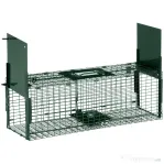 Outsunny Cusca Capcana pentru Animale Vii Mici cu Usa Dubla si Maner , 60x18x20cm, Verde Inchis