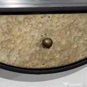 HOMCOM Oglindă Decorativă Rotundă cu Sertar, Cadru Metal și MDF, Ø61cm, Negru, pentru Living și Dormitor | Aosom Romania 
