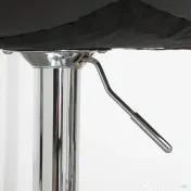 HOMCOM Set de 2 scaune de bar din piele cu spatar, scaune pivotante pentru bucatarie si sufragerie cu suport pentru picioare, 42x45x89-110cm, gri 