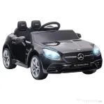 AIYAPLAY Mașină Electrică pentru Copii cu Licență Mercedes SLC 300, Telecomandă, din PP și Metal, 107x62.5x44 cm, Neagră