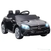 AIYAPLAY Mașină Electrică pentru Copii cu Licență Mercedes SLC 300, Telecomandă, din PP și Metal, 107x62.5x44 cm, Neagră 