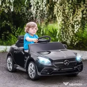AIYAPLAY Mașină Electrică pentru Copii cu Licență Mercedes SLC 300, Telecomandă, din PP și Metal, 107x62.5x44 cm, Neagră 