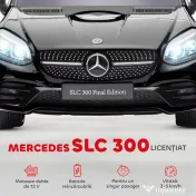 AIYAPLAY Mașină Electrică pentru Copii cu Licență Mercedes SLC 300, Telecomandă, din PP și Metal, 107x62.5x44 cm, Neagră 