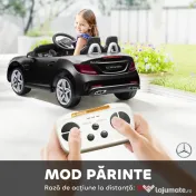 AIYAPLAY Mașină Electrică pentru Copii cu Licență Mercedes SLC 300, Telecomandă, din PP și Metal, 107x62.5x44 cm, Neagră 
