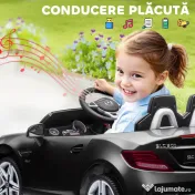 AIYAPLAY Mașină Electrică pentru Copii cu Licență Mercedes SLC 300, Telecomandă, din PP și Metal, 107x62.5x44 cm, Neagră 