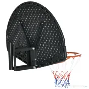 sportnow Cos de Basket pentru copii si adulti de interior si exterior din otel si PE, 110x90x70 cm, Negru si Galben 