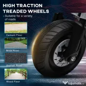 HOMCOM Motocicleta electrica cu roti de antrenament, jucarie in aer liber pentru 3-5 ani - alb 