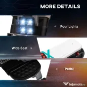 HOMCOM Motocicleta electrica cu roti de antrenament, jucarie in aer liber pentru 3-5 ani - alb 