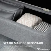 Homcom Banca Dormitor 104×38×42 cm – Catifea cu Spatiu Depozitare 