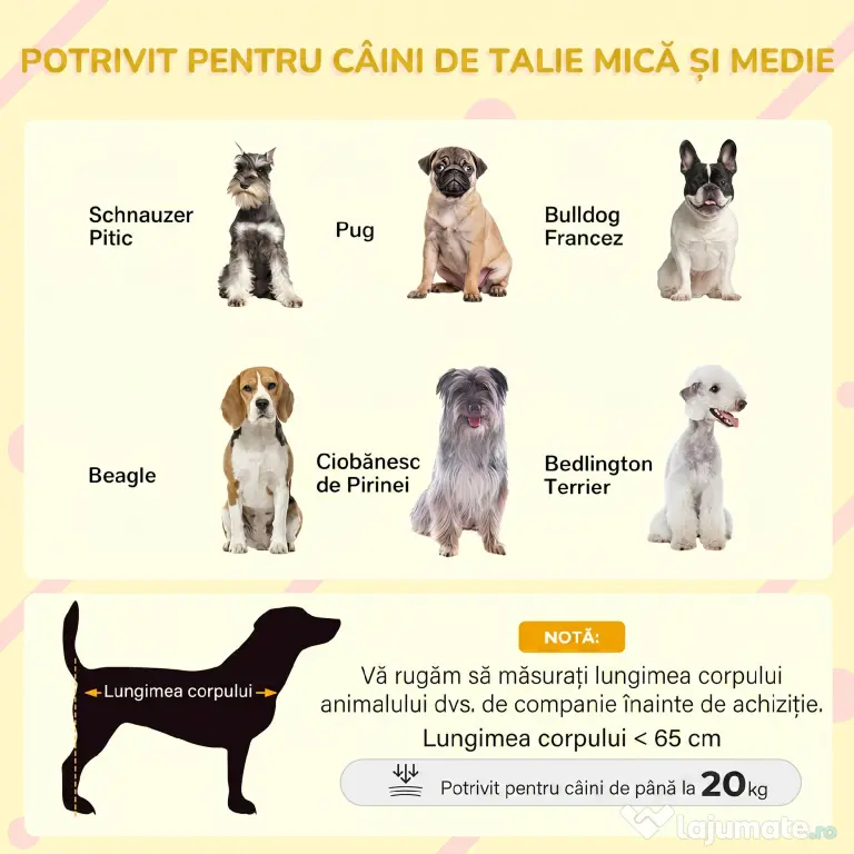 PawHut Cusca Exterior pentru Caini cu Balcon Scări și Picioare Înălțate Rezistentă la Intemperii | Aosom Romania