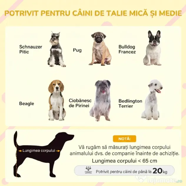 PawHut Cusca Exterior pentru Caini cu Balcon Scări și Picioare Înălțate Rezistentă la Intemperii | Aosom Romania