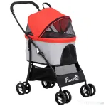 Pawhut Carucior Animale 3-in-1 – Caini & Pisici, Geanta Detasabila