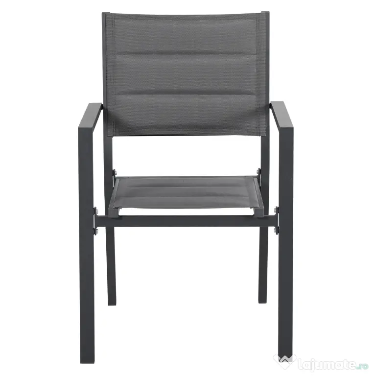 Outsunny Set de 7 Piese de Grădină din Aluminiu cu Masă Extensibilă și 6 Scaune cu Șezut din Plasă Respirabilă, 210x90x75 cm, Gri | Aosom Romania