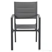Outsunny Set de 7 Piese de Grădină din Aluminiu cu Masă Extensibilă și 6 Scaune cu Șezut din Plasă Respirabilă, 210x90x75 cm, Gri | Aosom Romania