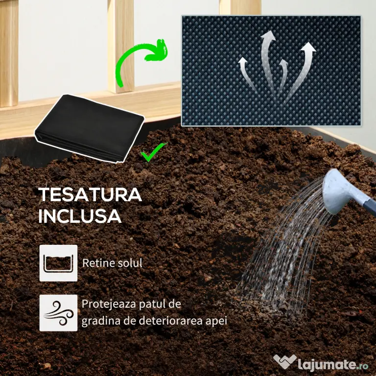 Outsunny Ghiveci din Lemn cu Grilaj pentru Plante Cățărătoare, Ideal pentru Legume și Flori, 90x43x150 cm, Design Natural | Aosom Romania