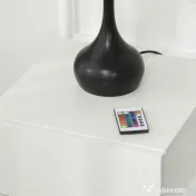 Noptieră LED Modernă HOMCOM | 16 Culori RGB cu Telecomandă | 2 Sertare | PAL | 70x37x38 cm | Alb | Aosom Romania