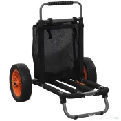 SPORTNOW Cărucior Plajă Pliabil, Aluminiu, Roti Mari 30cm, Ideal pentru Orice Teren, Ușor de Folosit | Aosom Romania