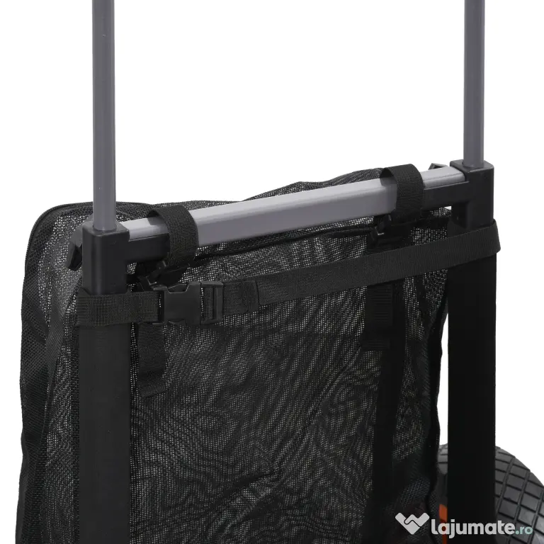 SPORTNOW Cărucior Plajă Pliabil, Aluminiu, Roti Mari 30cm, Ideal pentru Orice Teren, Ușor de Folosit | Aosom Romania