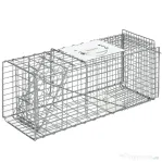 Outsunny Capcana pentru animale , 66 x 24 x 30,5 cm Cusca umana pentru rozatoare pentru iepuri, veverite, nurci, vole, argintie