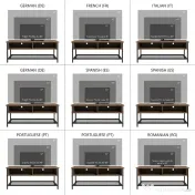 Dulap SuportTV pana la 48" in Stil Industrial, Mobiler Jos cu Rafturi din Lemn si Otel, 110x40x48cm, Maro si Negru HOMCOM | Aosom Romania 