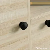 HOMCOM Mobilier pentru Hol cu Depozitare pentru 9 Perechi de Pantofi, Oglindă, Dulap, Rafturi și 4 Cârlige, 90x30x87 cm, Lemn Natural | Aosom Romania 