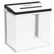 PawHut Acvariu de 13L, de Sticla cu Filtru, Iluminare cu LED-uri, Pompa de Apa, 29x20x30,5cm - Alb 