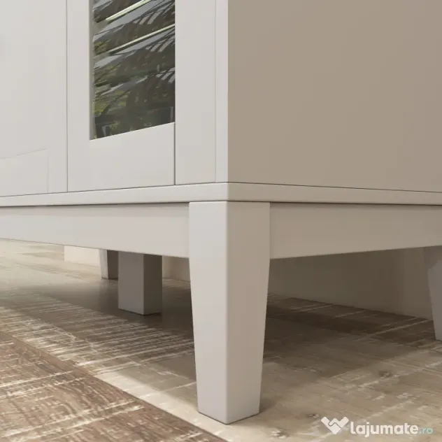 HOMCOM Dulap pentru Microunde cu Dulap Inferior și Rafturi Laterale din Lemn Alb | Aosom Romania