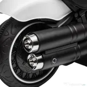 HOMCOM Motocicletă Electrică pentru Copii 18-36 Luni cu Roți Ajutătoare și Far, 76x42x57 cm, Alb și Negru | Aosom Romania 