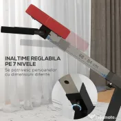 SPORTNOW Banca pentru Hiperextensii, Scaun Roman cu Inaltime Reglabila pentru Spate, Tors, Brate, Negru 