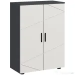 Kleankin Dulap Baie Gri 60×30×82 cm – Cu 3 Rafturi si Usi cu Amortizare