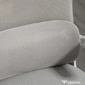 Vinsetto Scaun Ergonomic de Birou, Tetieră Reglabilă, Suport Lombar, 70x66x120-128 cm, Gri | Aosom Romania