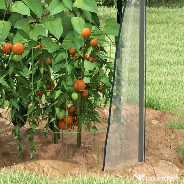Outsunny Mini Sera Portabila 90x90x145cm cu 2 Usi cu Fermoar Transparent pentru Interior Exterior | Aosom Romania