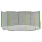 SPORTNOW Plasă Siguranță Trambulină Rotundă 366cm 8 Stâlpi Drepti Tarc Rezervă Plasă Rezistentă Negru Verde | Aosom Romania