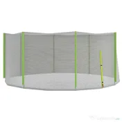 SPORTNOW Plasă Siguranță Trambulină Rotundă 366cm 8 Stâlpi Drepti Tarc Rezervă Plasă Rezistentă Negru Verde | Aosom Romania 