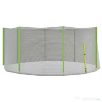 SPORTNOW Plasă Siguranță Trambulină Rotundă 366cm 8 Stâlpi Drepti Tarc Rezervă Plasă Rezistentă Negru Verde | Aosom Romania